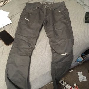 Aeropostale grey slim straight jeans